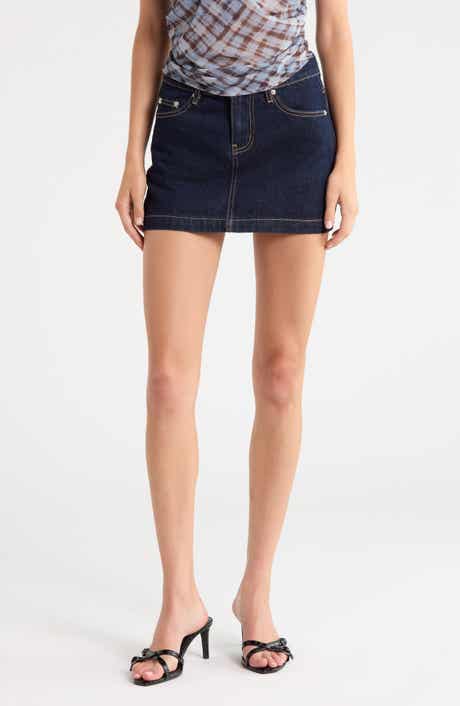 Nickei Denim Miniskirt