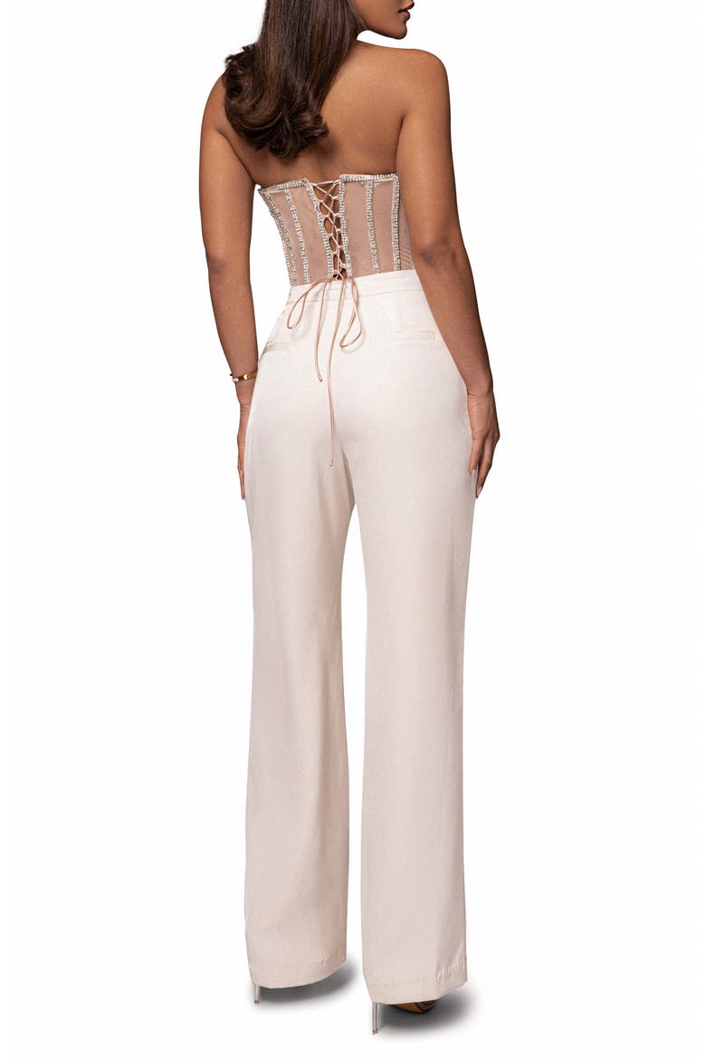 Rhinestone Corset Top, Alternate, color, IVORY