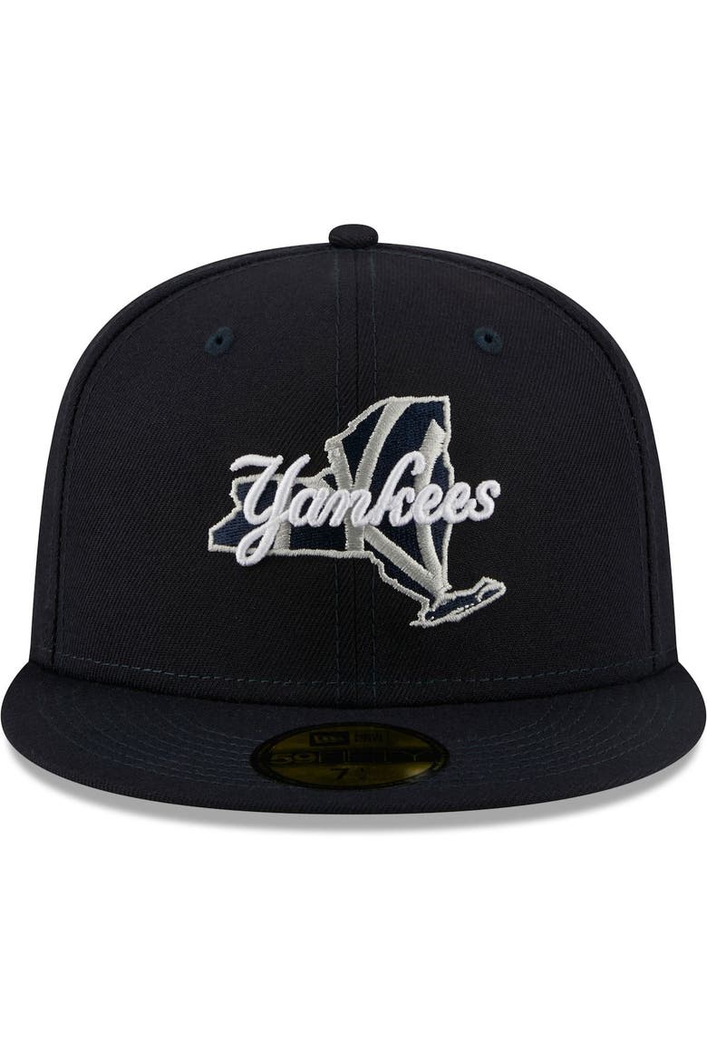 Men's New Era Navy New York Yankees Local II 59FIFTY Fitted Hat, Alternate, color, Navy
