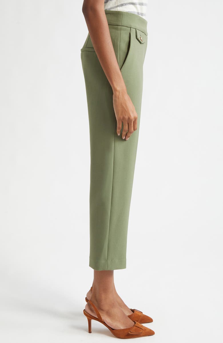 Veronica Beard Renzo Crop Pants, Alternate, color, Stone Army