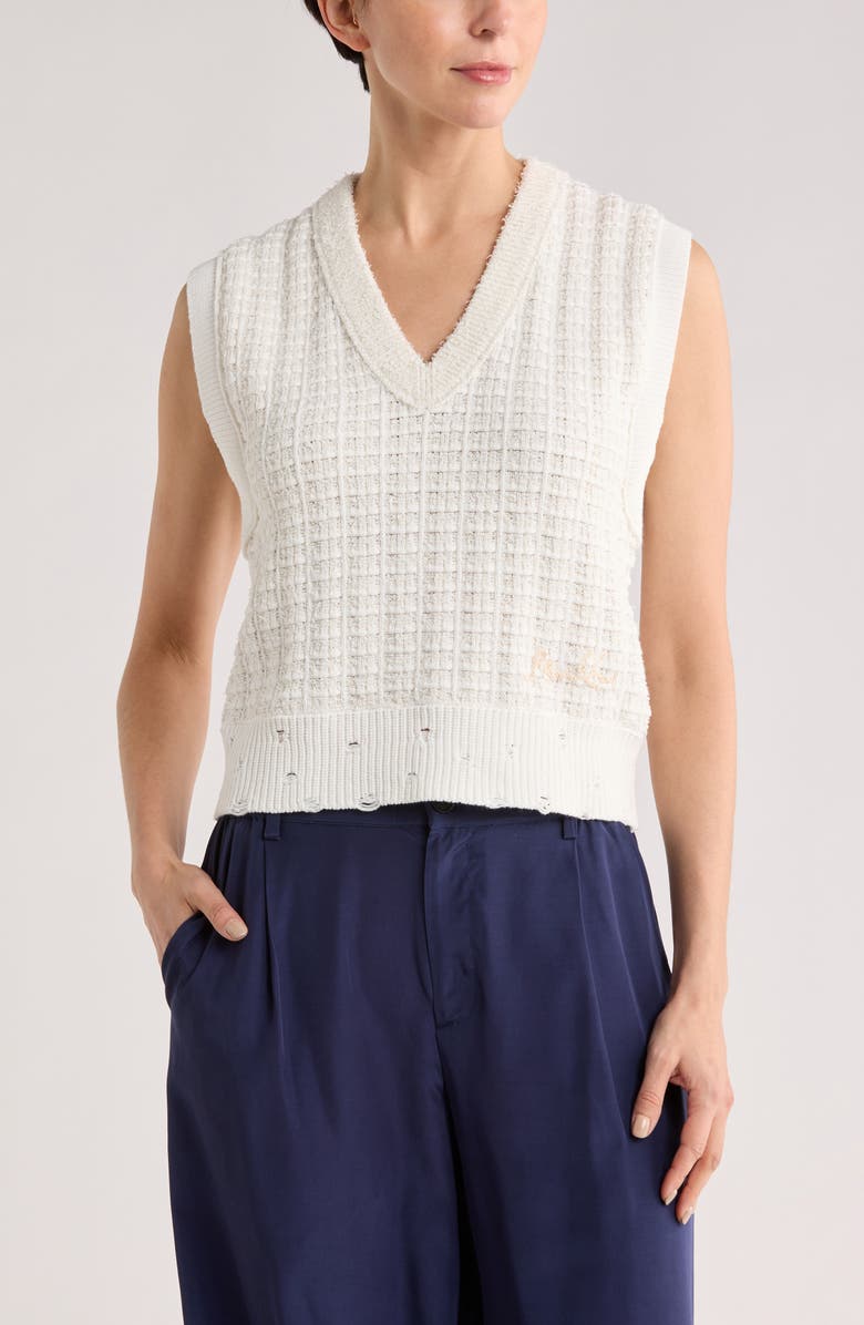 Simkhai Holdyn Knit Vest, Main, color, Ivory