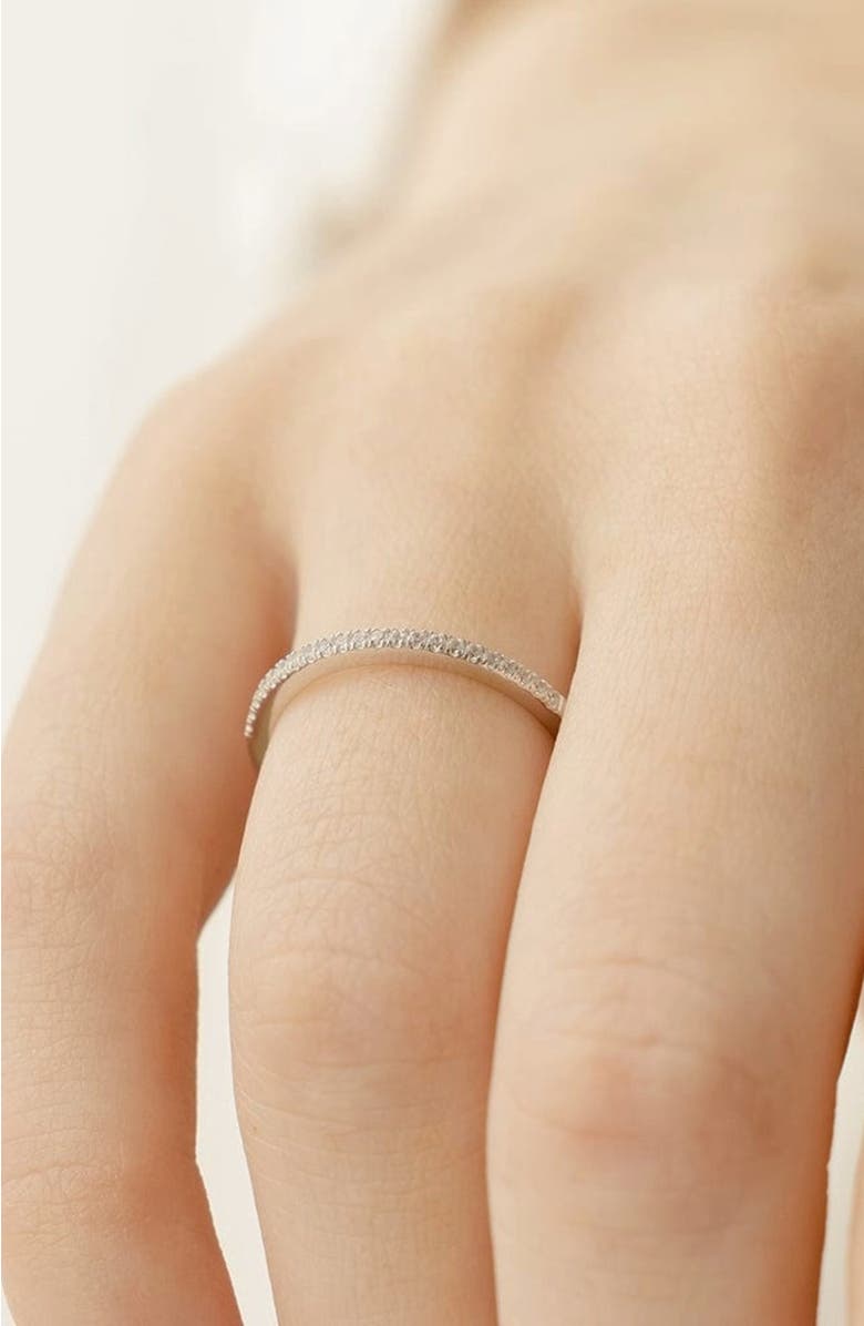 MADE BY MARY Birthstone Stacking Ring, Alternate, color, Silver