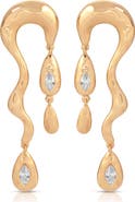 Ettika Melting Metal Drop Earrings
