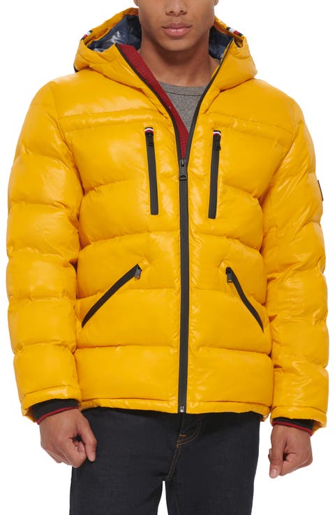 Pearlized Water Resistant Hooded Puffer Jacket