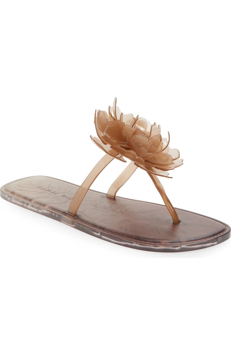 FARM Rio Flower Jelly Flip Flop, Main, color, Toffee And Walnut