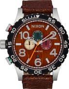 Nixon 51-30 Chronograph Leather Strap Watch, 51mm