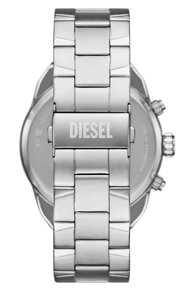 Spiked Chronograph Bracelet Watch, 49mm, Alternate, color, SILVER