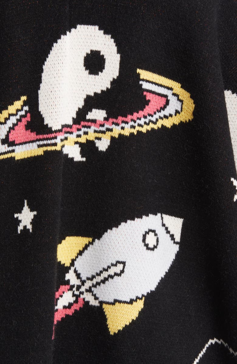 Dressed in Lala Outerspace Oversize Open Front Cardigan, Alternate, color, 