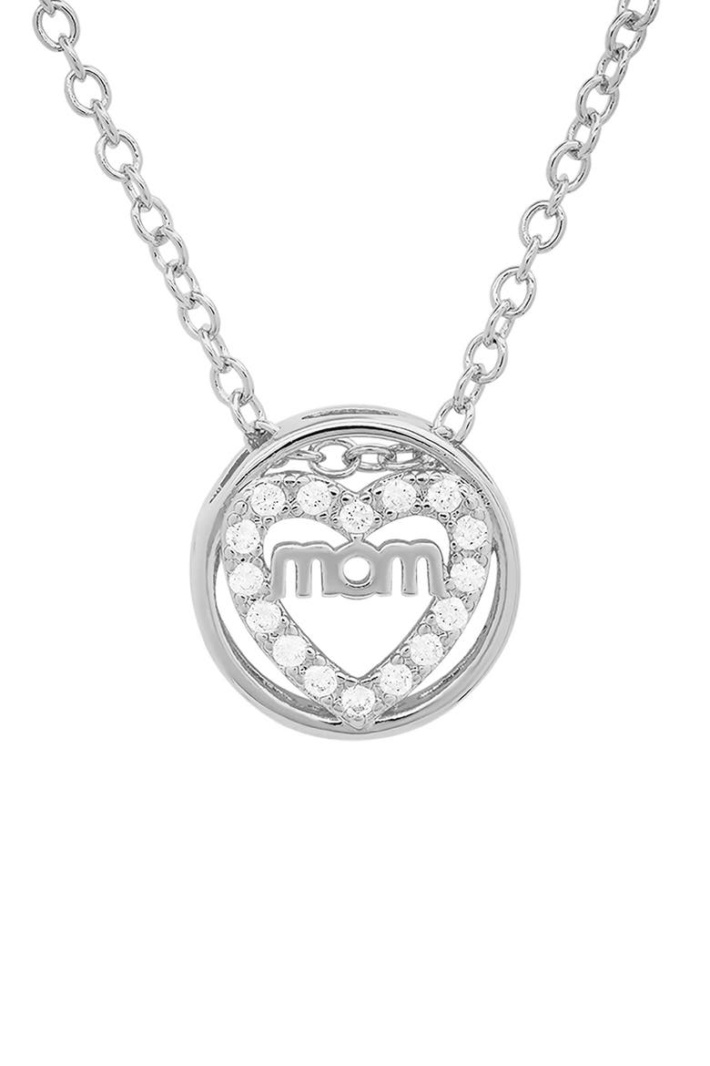 Mom Pendant Necklace, Alternate, color, METALLIC