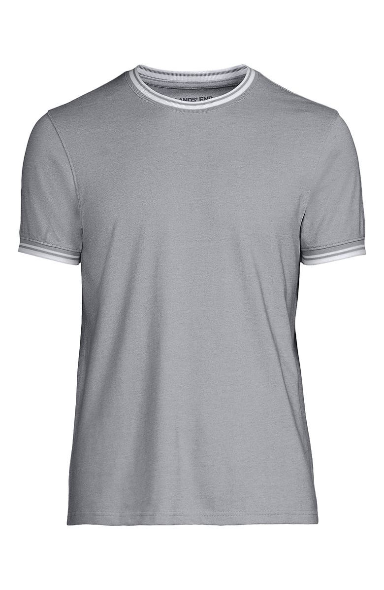 Lands' End Short Sleeve Soft Pique Crew Tee, Alternate, color, 