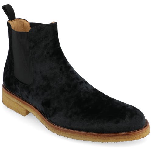 Taft The Jude Chelsea Boot In Black Velour