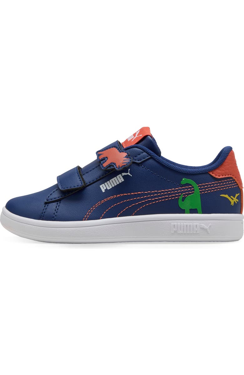 PUMA Kids' Smash 3.0 Dino Sneaker, Alternate, color, Blue Jewel/ Green Fruit