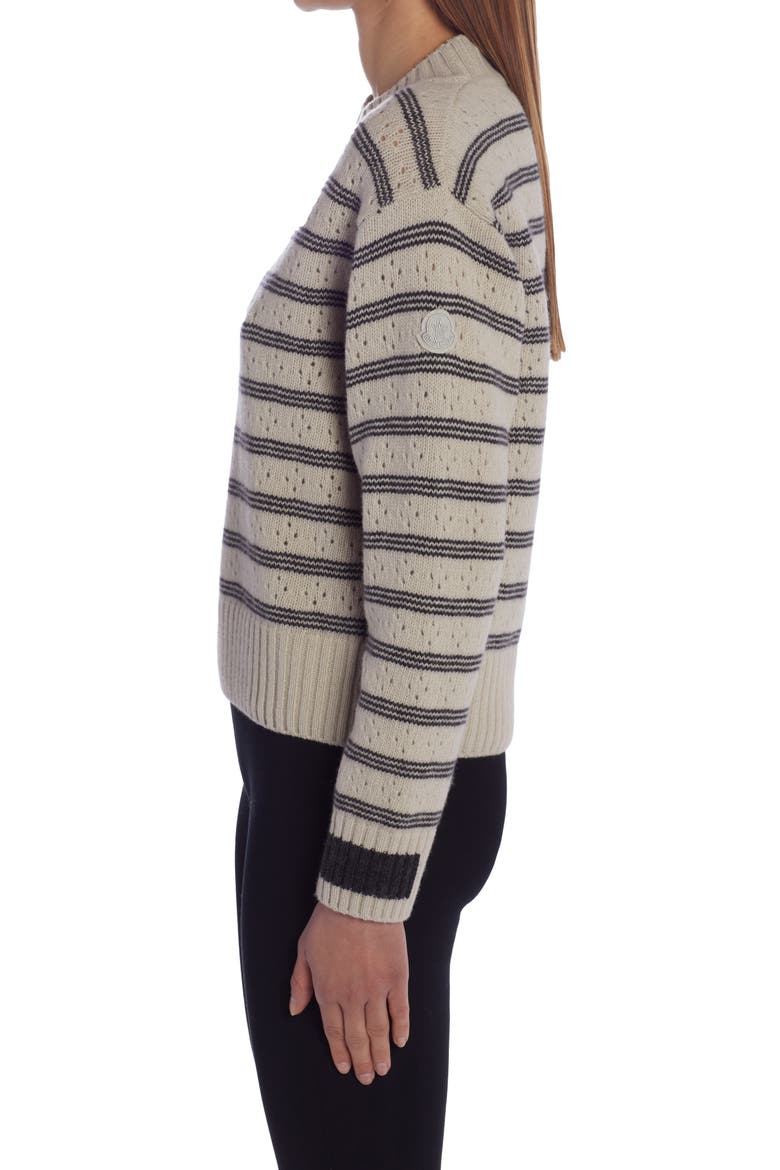 Stripe Wool Sweater, Alternate, color, OFF WHITE
