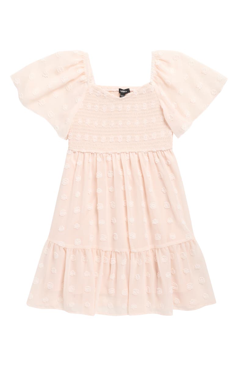Zunie Kids' Embellished Babydoll Dress, Main, color, Blush