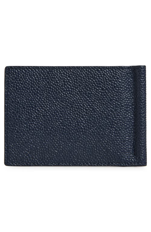 Thom Browne Money Clip Wallet With 4 Bar Stripes