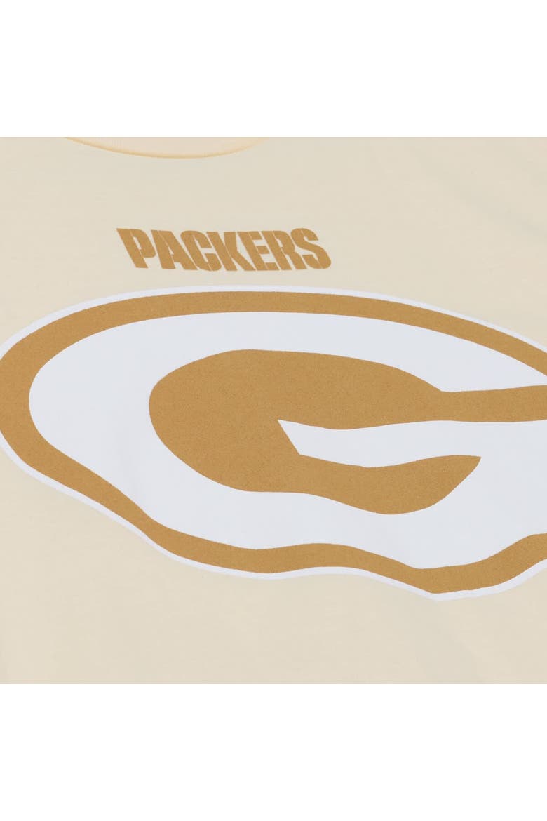 Men's Mitchell & Ness Reggie White Cream Green Bay Packers Sandman Name & Number T-Shirt, Alternate, color, Cream