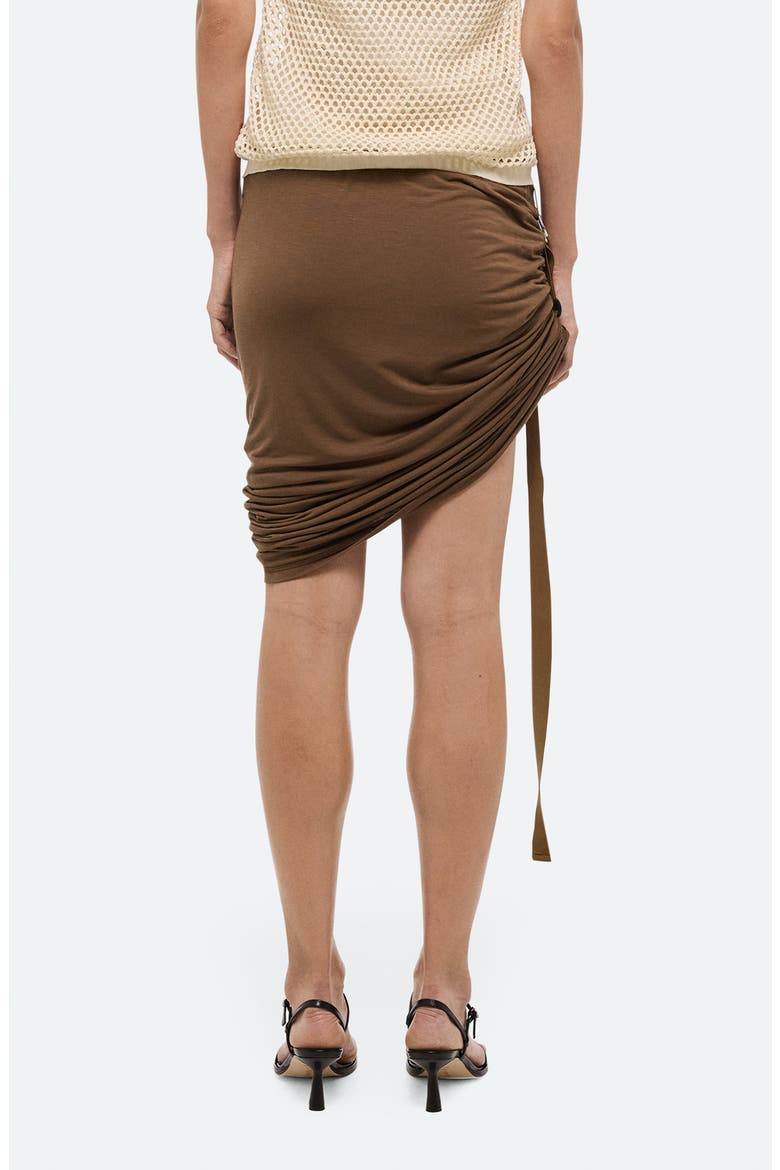 Wind Ruched Side Belt Skirt, Alternate, color, COCOA