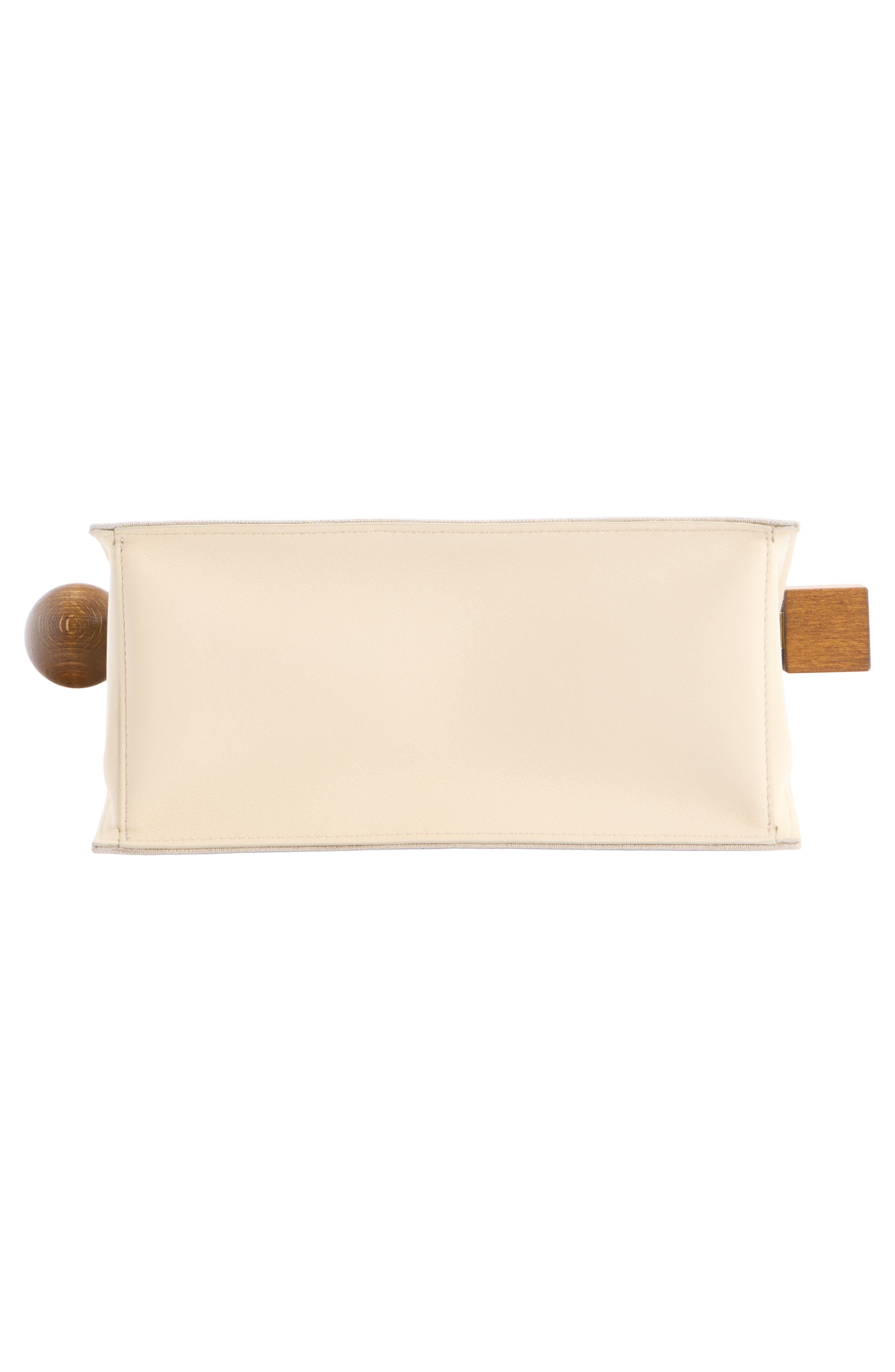 Jacquemus La Pochette Rond Carré Canvas Clutch, Alternate, color, Light Greige