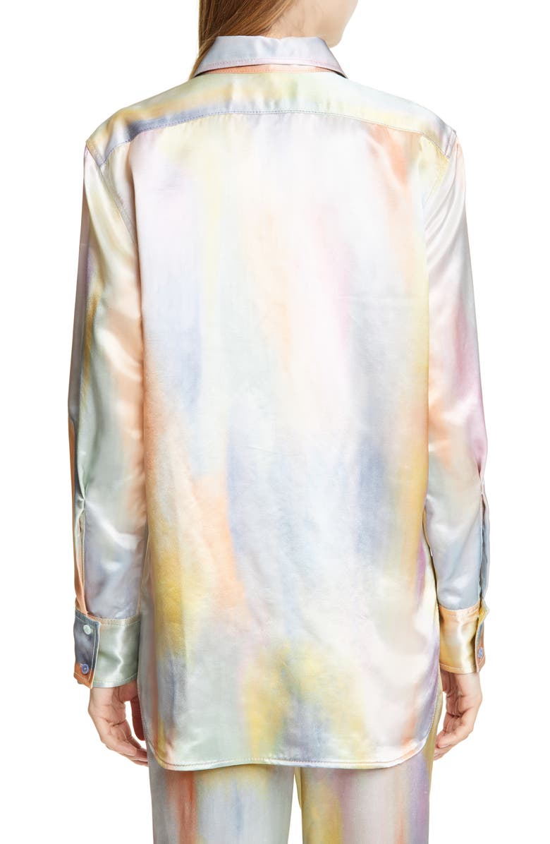 Sies Marjan Sander Tie Dye Satin Shirt, Alternate, color,