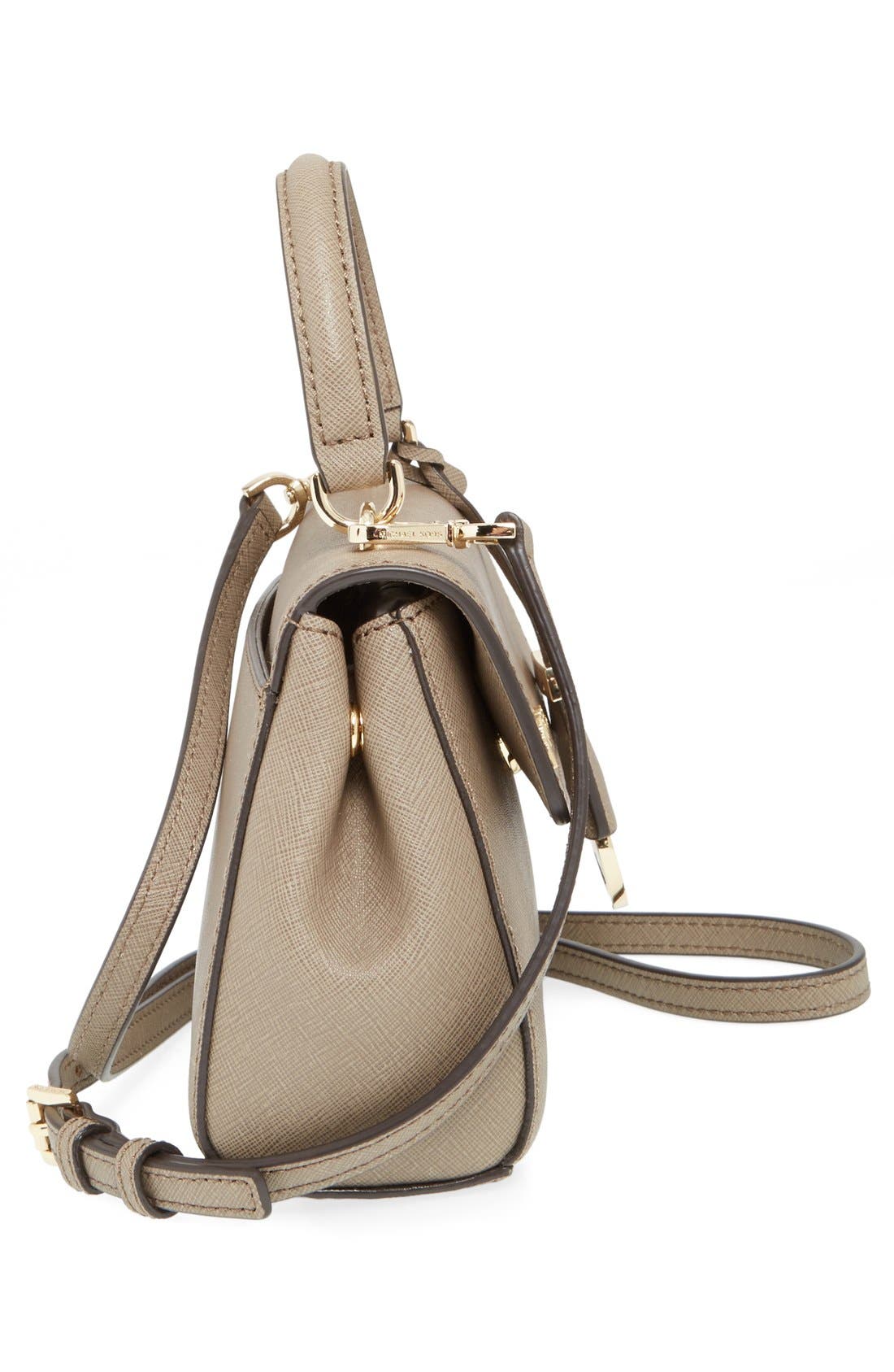 'Extra Small Ava' Leather Crossbody Bag, Alternate, color, DARK DUNE