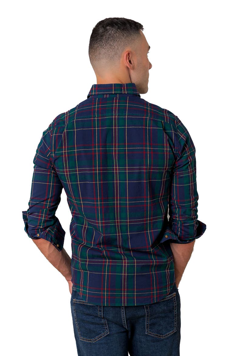 Organic Stretch Poplin Button Down Shirt, Alternate, color, Scottish Plaid