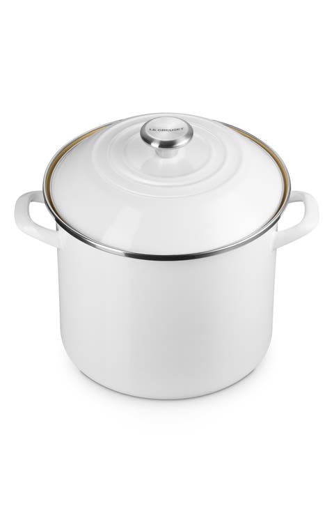 8-Quart Enameled Stainless Steel Stock Pot