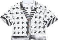 Ramy Brook Betty Crop Open Stitch Cover-Up Shirt