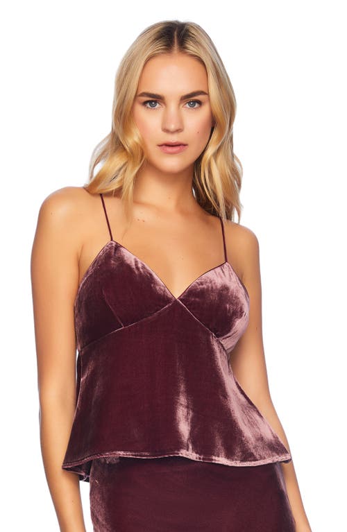Susana Monaco Velvet Camisole In Burgundy