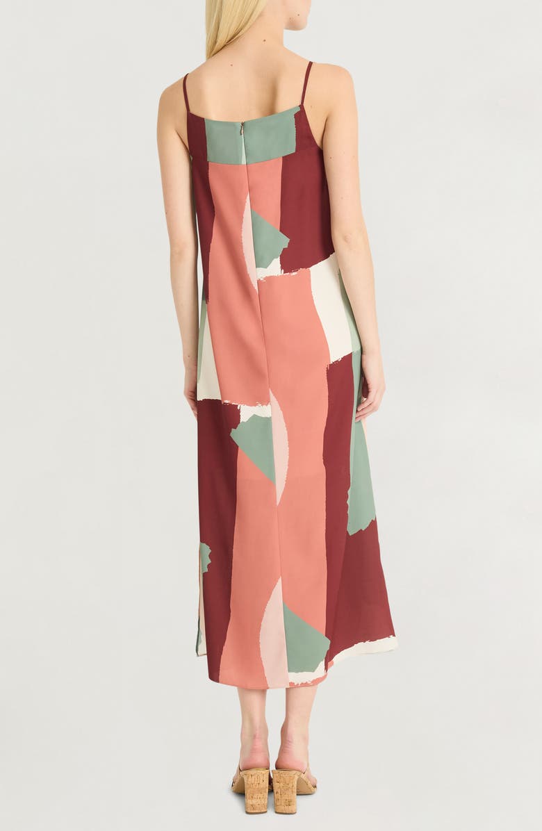 Luxely Abstract Print Shift Dress, Alternate, color, White Smoke/ Antique Rose