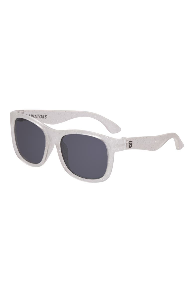 Kids' Shimmer Navigator Sunglasses, Alternate, color, SILVER GLITTER