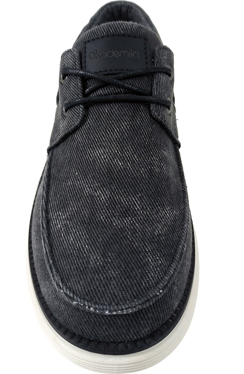 AKADEMIKS Knox Boat Shoe, Alternate, color, Black