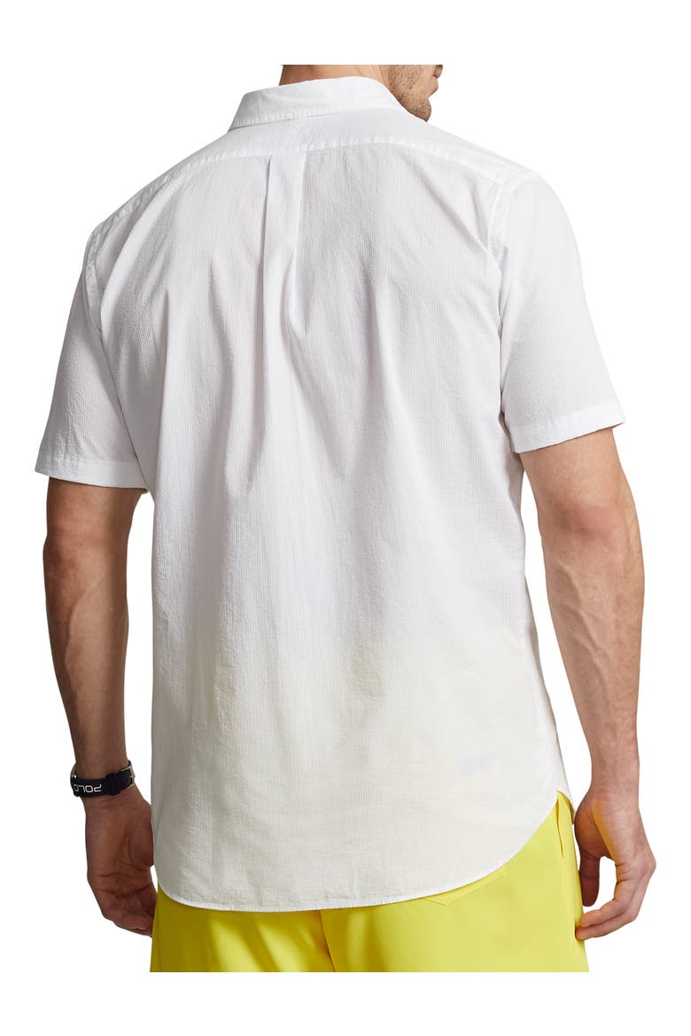 Big & Tall Solid Seersucker Sport Shirt, Alternate, color, WHITE