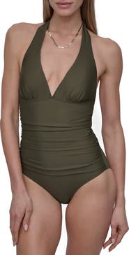 DKNY Halter One-Piece Swimsuit