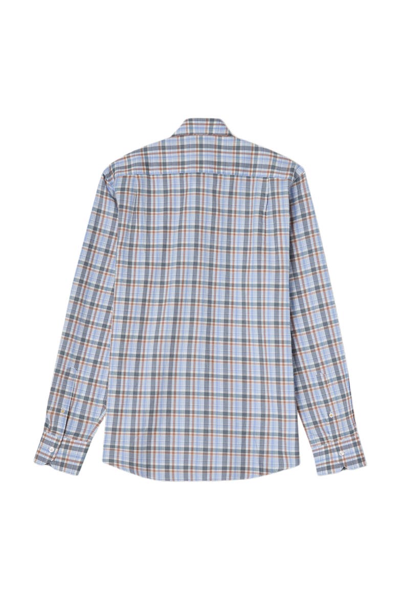 Reynolds Ultra Light Weight Brushed Plaid Shirt, Alternate, color, Light Blue Multi
