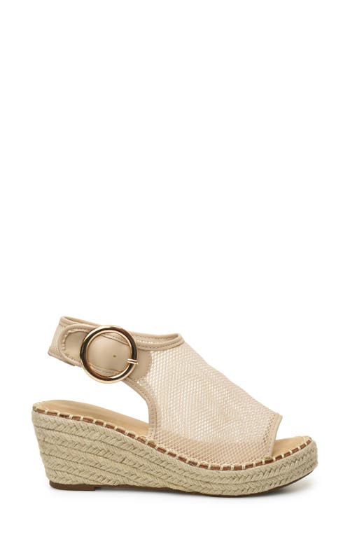 Catherine Catherine Malandrino Keith Platform Wedge Mesh Sandal In Natural