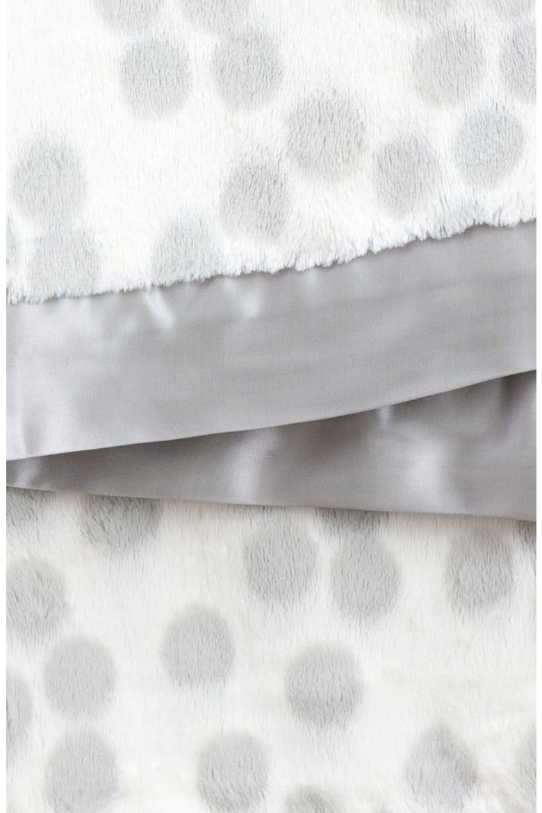 Confetti Satin Trim Blanket, Alternate, color, SILVER