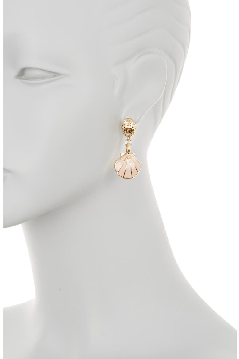 Inaya Shell Drop Earrings, Alternate, color, GOLD