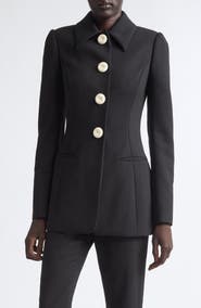 Carolina Herrera Collared Wool Blend Jacket