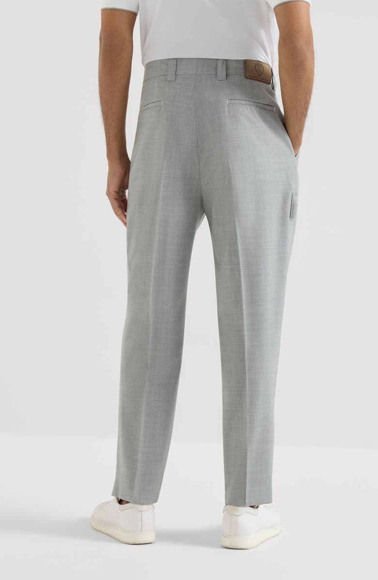 Brunello Cucinelli Trousers with tee holder, Alternate, color, Pearl