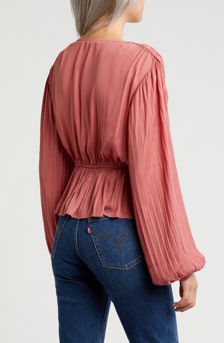 AREA STARS Eloise Faux Wrap Top, Alternate, color, Pink