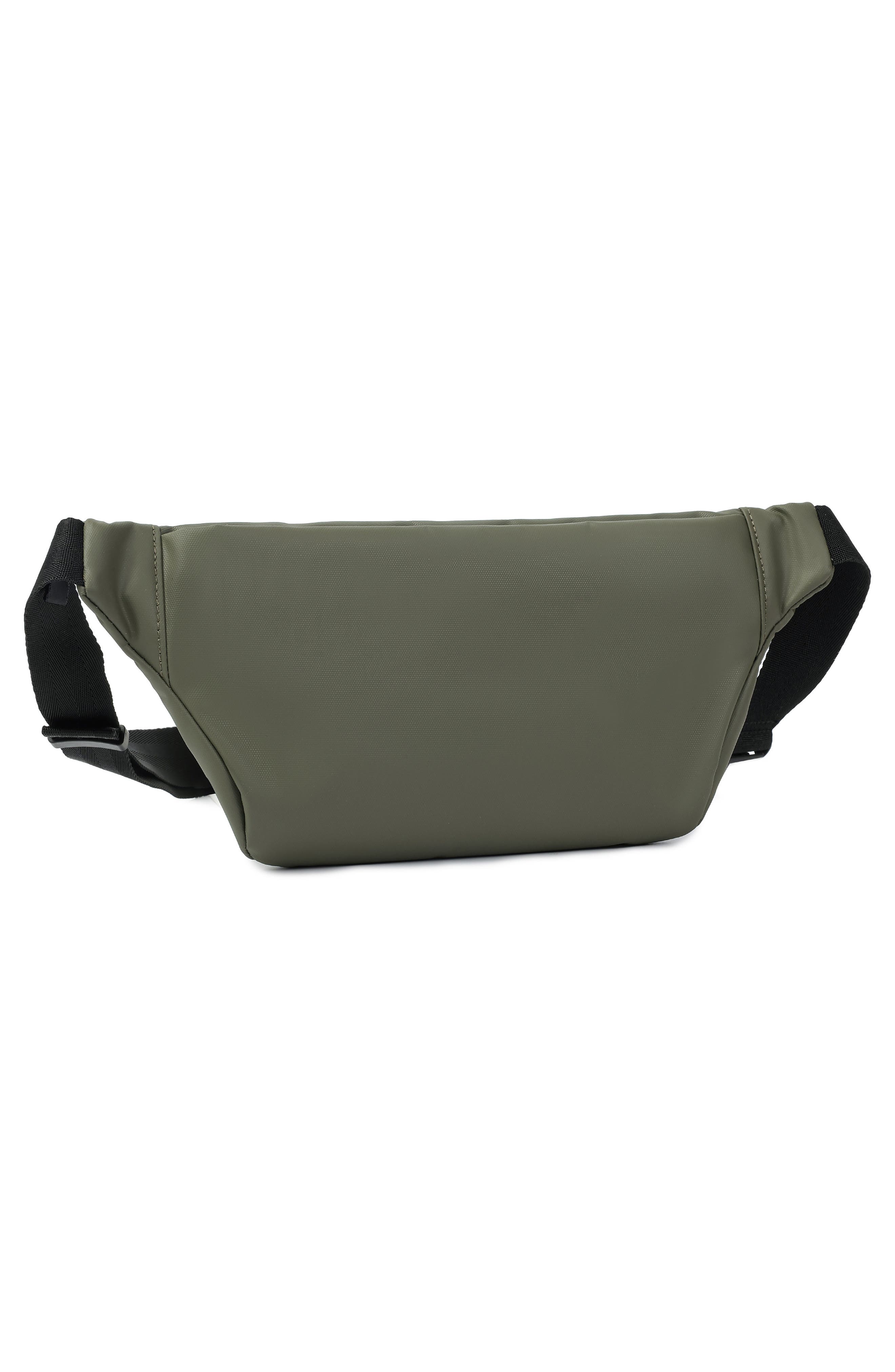 Visit RFID Recycled Polyester Belt Bag, Alternate, color, COATED OLIVE/ NATURAL