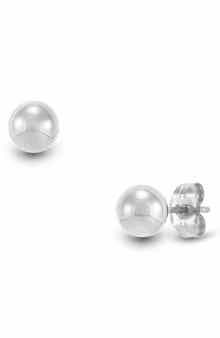 Frankie & Zoe 6mm High Polish Ball Stud Earrings