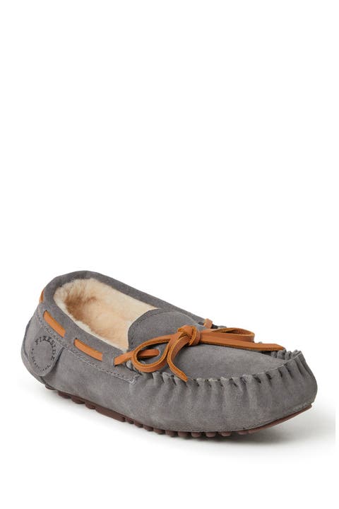 Kids' Fireside Parke Genuine Shearling Moccasin Slipper