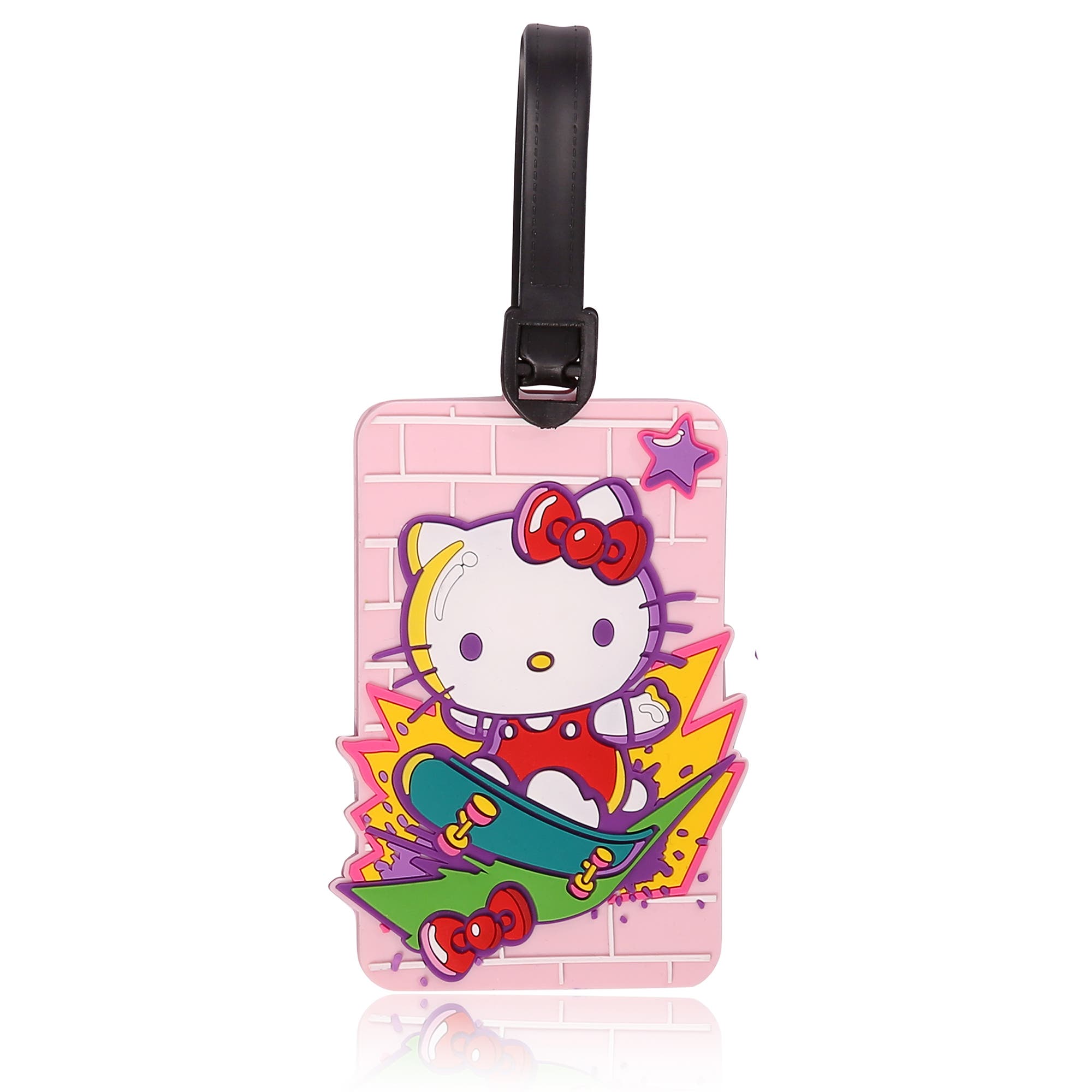 Hello Kitty 4-Piece Luggage Tag Set, Alternate, color, Purple, Pink, Red