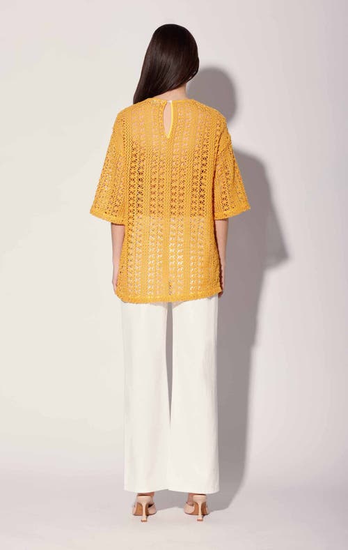 Walter Baker Peyton Tunic In Havana Crochet Marigold