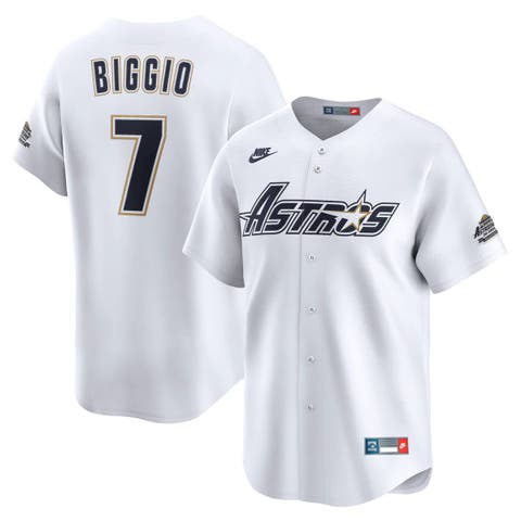 Men's Nike Craig Biggio White Houston Astros Throwback Cooperstown Collection Limited Jersey
