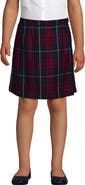 Lands' End School Uniform Girls Plaid A Line Tab Skort Top of Knee