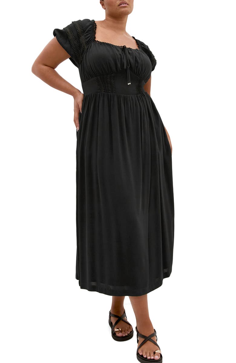 City Chic Arielle Maxi Dress, Main, color, Black