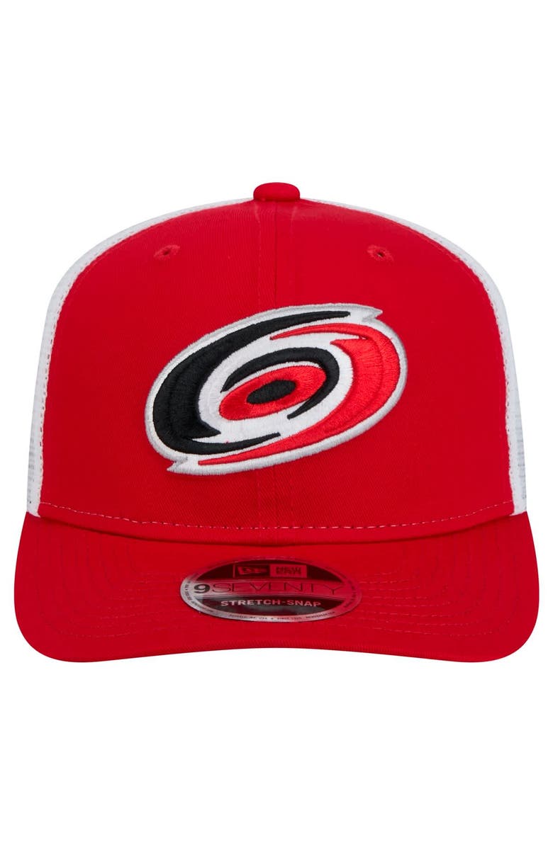 New Era Men's New Era Red Carolina Hurricanes Core Trucker 9SEVENTY Stretch-Snap Hat, Alternate, color, 
