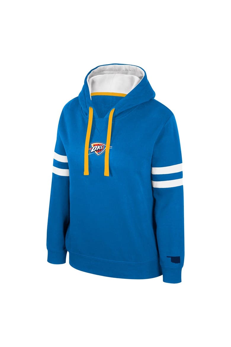 Women's Stadium Essentials Blue Oklahoma City Thunder Road Game Pullover Hoodie, Alternate, color, Blue